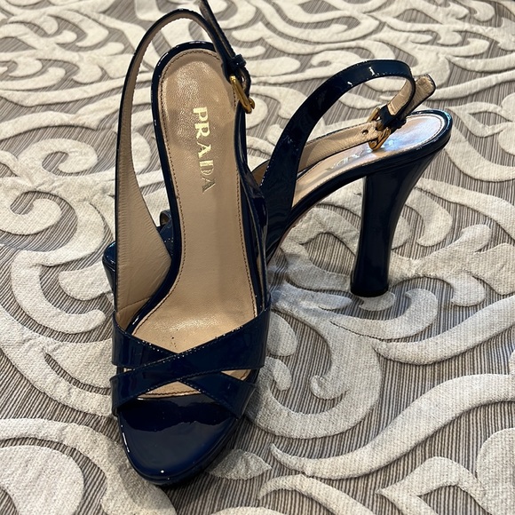 Prada Rounded Heal Slingbacks - Picture 2 of 6